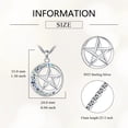 thumbnail image 5 of Pentagram Necklace S925 Sterling Silver Moon Pendant Celtic Knot Jewelry Gifts for Men Women, 5 of 5