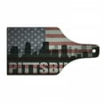 thumbnail image 1 of City Pittsburgh Cutting Board, Grunge Themed American Flag, Decorative Tempered Glass Cutting and Serving Board, in 3 Sizes, by Ambesonne, 1 of 2