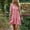 Red, variant on QUNYINEY Summer Plus Size Dresses for Women Midi Faux Cotton Linen Short Sleeve Plaid A Line Dress Pleated Collared Loose Fit Button Dresses