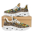 thumbnail image 1 of Zapatillas de deporte con plataforma y amortiguación de aire transpirables para mujer, diseño de leopardo y girasol, de malla, con cordones Peace and Love, 1 of 6