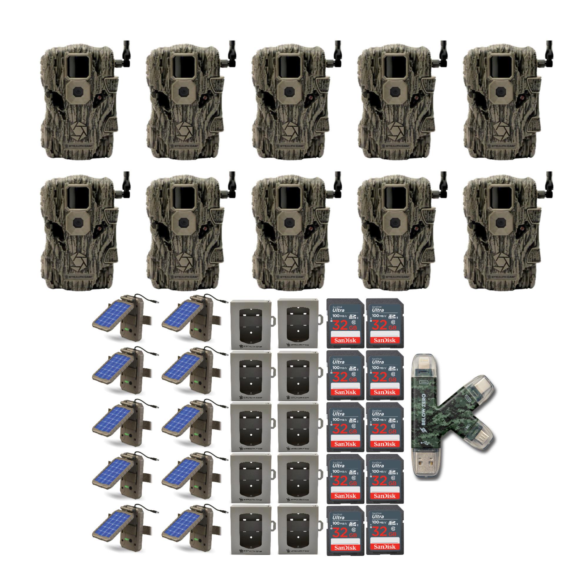 Stealth Cam Fusion X 26MP Trail Camera with Solar Power Panel Bundle (10-Pack) - image 1 of 23