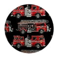 thumbnail image 4 of Orinice Fire Trucks Round Table Cover Stain Resistant Washable Indoor Outdoor Tablecloth Kitchen Dining Wedding Parties 100% Polyester Fiber 38-42, 4 of 8