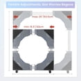 thumbnail image 2 of AMGSH Support de Mini Réfrigérateur Réglable / Base de Machine à Laver Chariot à Roulettes 4x2 Roues Pivotantes Verrouillables 4 Pieds, Base Mobile pour Machine à Laver, Sécheuse et Réfrigérateur (Gris), 2 of 6