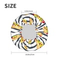 thumbnail image 3 of Black White Striped Hot Dog Print Shower Cap, Reusable Bath Hair Hat for all Hair Lengths Hair Cover with Elastic Band Double Waterproof Layers Bathing Hat, 3 of 5