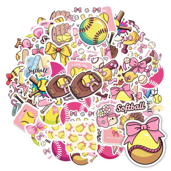 35pcs Colorful Stationery Stickers Softball Kids Stickers Funny Animal Stickers for Luggage Notebooks Fridge