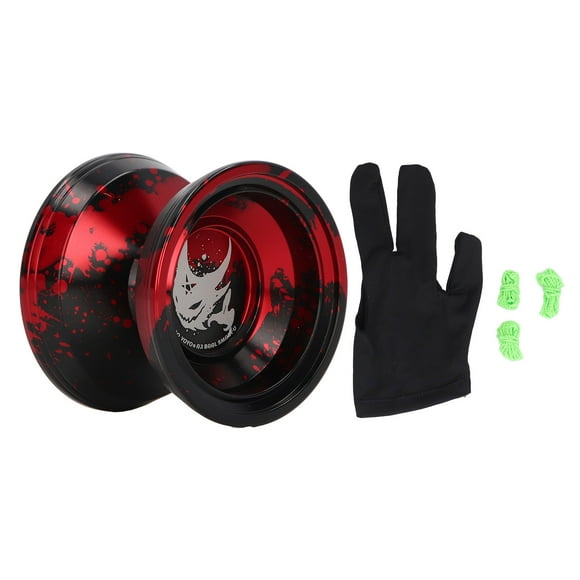 Alloy Yoyo Toy, Unresponsive Bearing Impact Resistant Balanced Weight Yoyo Ball Toy Fast Rotation Cool High Stability For Daily Playing Purple,Reddish Black,Glossy Black