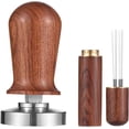 thumbnail image 1 of Dispensador de Cafe 51mm Espresso Tamper Stirrer Set Tamper calibrado de café con Base Plana de Acero Inoxidable 304 con Resorte Prensa de Mango de Madera Barista para máquina de Espresso, 1 of 4
