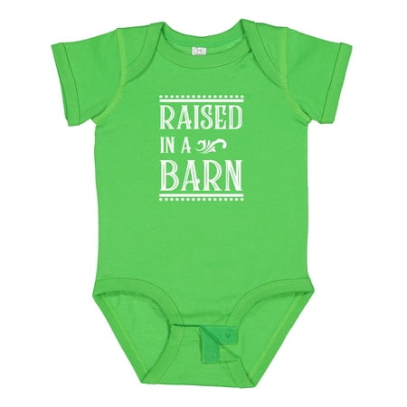 

Inktastic RAISED in a BARN in White Boys or Girls Baby Bodysuit