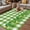 Green White, variant on St. Patrick's Day Outdoor Rug for Patio/Deck/Porch, Non-Slip Large Area Rug 3 x 5 Ft, Lucky Shamrock Grasses Black White Plaid Indoor Outdoor Rugs Washable Area Rugs, Camping Rug Carpet Runner
