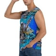thumbnail image 3 of Goofa Sea Turtle Swims Printed Men's Sleeveless T-Shirt - Athletic Gym Workout Tank Top for Men - Moisture-Wicking, UPF 30+ Quick-Dry Muscle Tee-Medium, 3 of 8