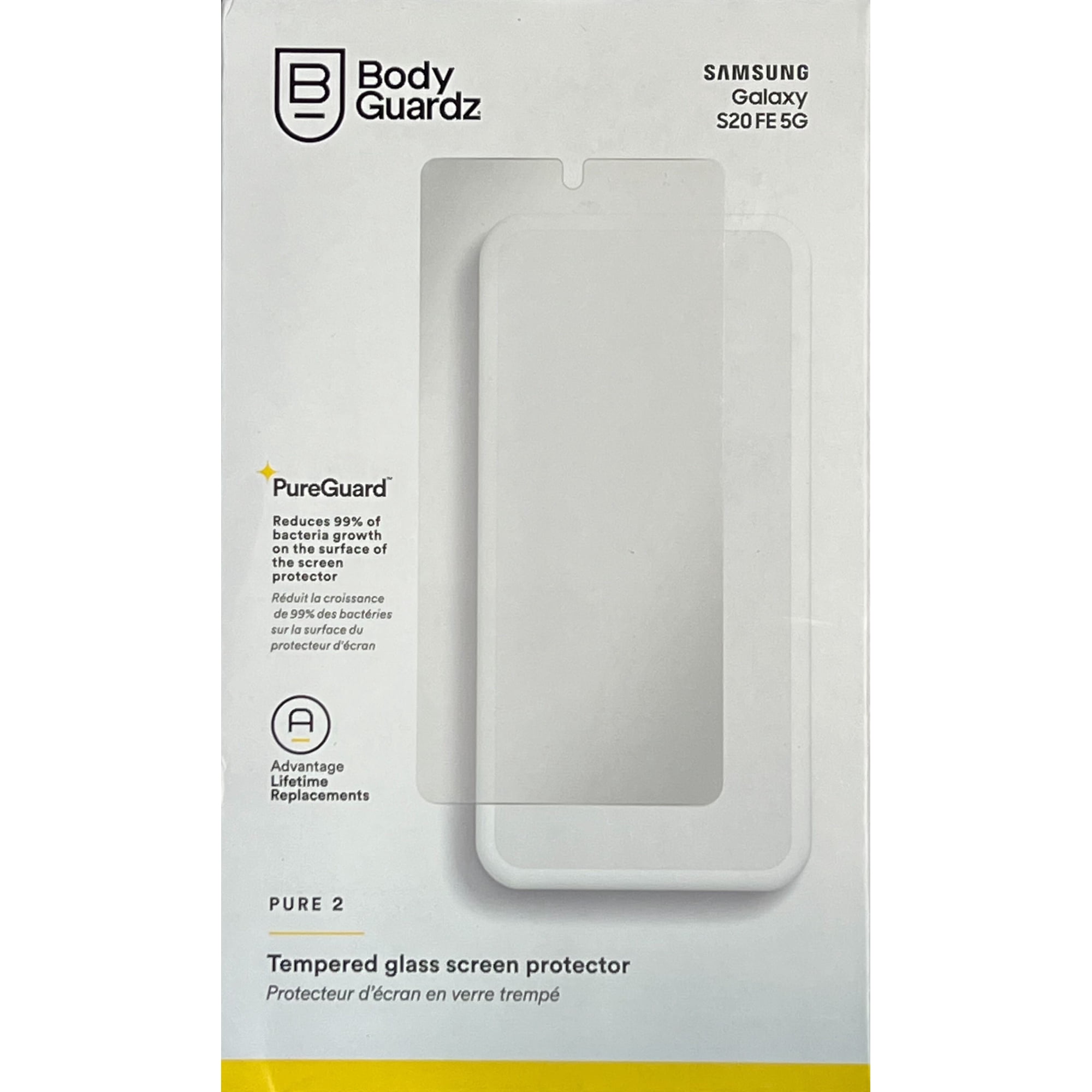 BodyGuardz Pure 2 Tempered Glass Screen Protector - Samsung Galaxy S20 FE 5G