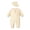 A Beige, variant on Toddler Outfits Children's Elastic Waistband Kidsbaby Outfit Set Long Sleeve Romper Hat Casual Newborn Beige 6-12Month