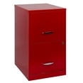 thumbnail image 1 of Pemberly Row 18" 2-Drawer Modern Metal Filing Cabinet in Lava Red, 1 of 7