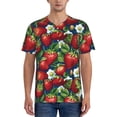 thumbnail image 4 of Haiem Hip Hop Hipster Baseball Jersey Button Down Shirts Sports Uniforms Men Women Jersey(Strawberry2,Medium), 4 of 9