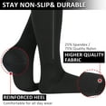 thumbnail image 6 of Ailaka Zipper Compression Socks, 15-20 mmHg Knee High Compression Socks for Men Women, Close Toe Support Socks,Black, 6 of 8