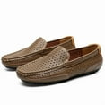 thumbnail image 3 of Big Size Men's Casual Loafers Slip On Leather Shoes Comfortable Lightweight Driving Shoes Male Moccasins Classic Penny Loafer Flats Boat Shoes Outdoor Walking Shoes, 3 of 12