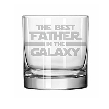11 oz Rocks Whiskey Highball Glass Best Father In The Galaxy