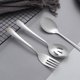thumbnail image 3 of Cucharas para servir x 2, cucharas ranuradas x 2, tenedor para compartir x 2; espumadera perforada de rendimiento avanzado de 8,7 pulgadas, para banquetes, cocina, buffet, 3 of 5
