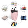 thumbnail image 5 of LNWH Pink Flowers Roses Pattern Laundry Basket, 50L Large Capacity Foldable Laundry Hamper, 5 of 6