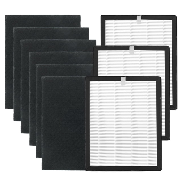 A Fable ProHEPA 9000 Replacement Filters 3 Pack Including 6 Carbon Pre Filters Compatible with Veva Pro 9000 Air Purifiers