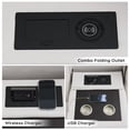 thumbnail image 4 of Zero Gravity Power Recliner Sofa Sets with Bass Speaker,Wireless Charger,LED Light Reclining Living Room Furniture Sets, 4 of 8