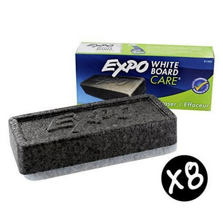 Expo Dry Erase Whiteboard Board Eraser Soft Pile, (81505), 8 Each