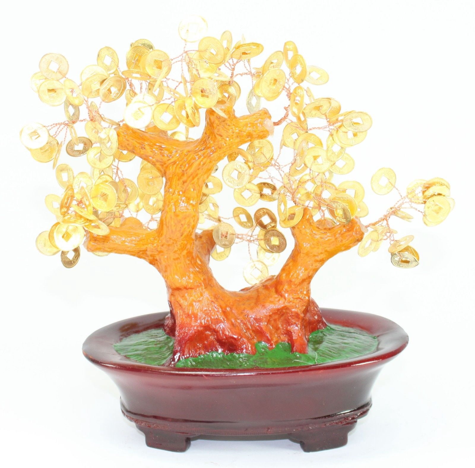 Feng Shui Gold Coins Money Fortune Tree Bonsai Home Decor Wealth Blessing Gift New