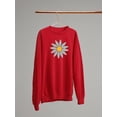thumbnail image 3 of Smartprints Cute Daisy Flower Art Sweatshirt Women -Image by Shutterstock, Female 5X-Large, 3 of 4