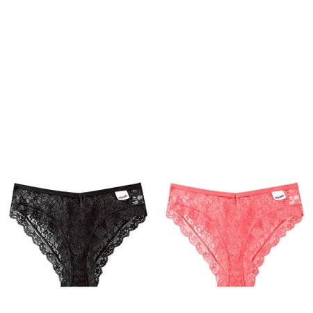 Wijhcboe 2 Pack Women Lace Thong Panties Lot Lace Panties Mid Waist Women Cotton Bikini Underwear Pack Breathable Sexy Hollow Mesh Seamless Bikini Underwear Women Small Cotton Crotch Womens Underwea