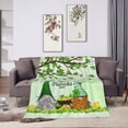 thumbnail image 7 of SPXUBZ St. Patrick's Day Throw Blanket - Gnome Shamrock Flannel Blanket for Sofa Couch Bed, 7 of 7
