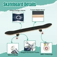 thumbnail image 4 of 31'' Complete Skateboard 7 Layer Canadian Maple Double Kick Deck Skateboards T Skate Board for Beginner Adult Gifts, 4 of 5