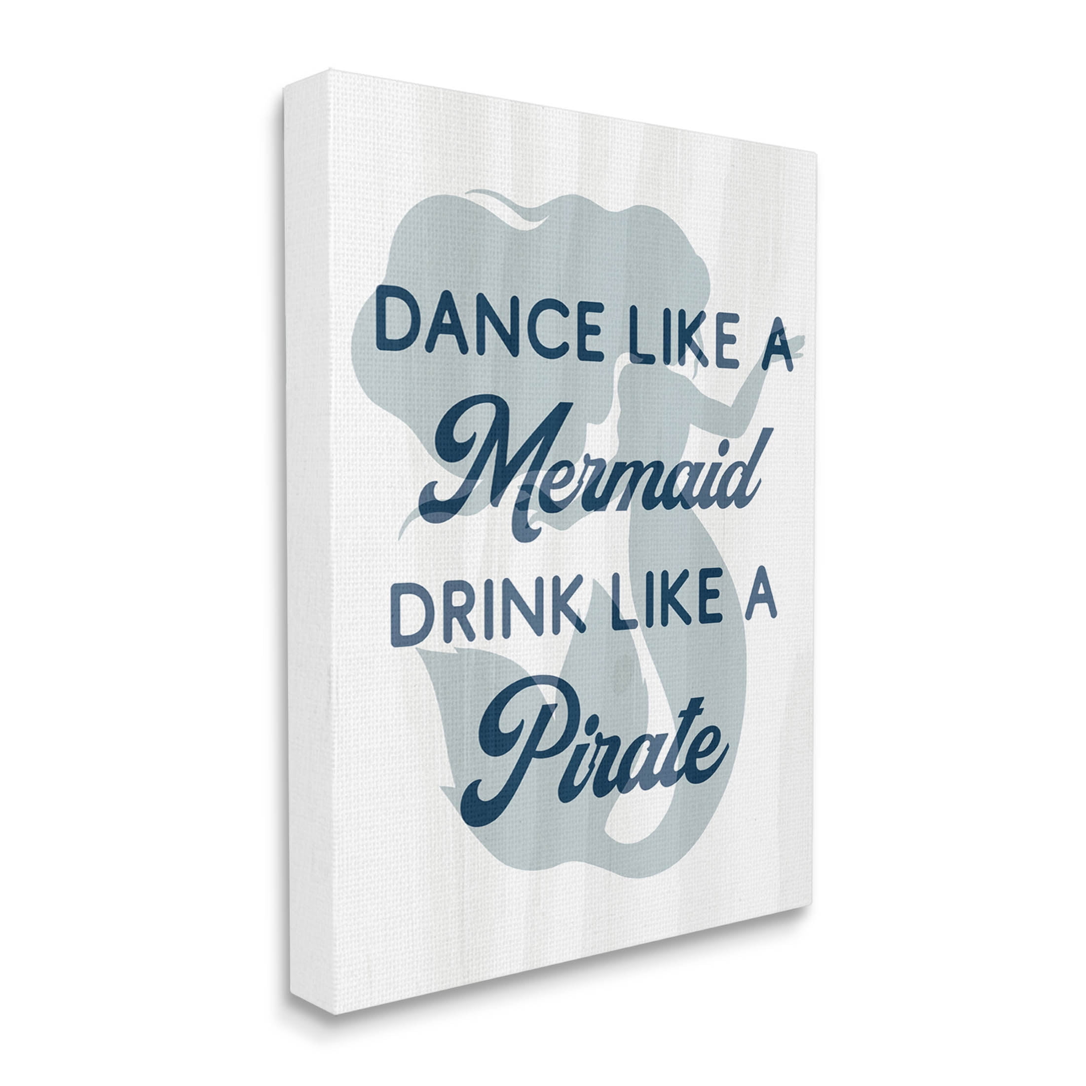 Stupell Industries Dance Like A Mermaid Phrase Graphic Art Gallery Wrapped Canvas Print Wall Art, Design by Lil' Rue