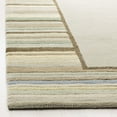 thumbnail image 3 of SAFAVIEH Martha Stewart Striped Border Wool Area Rug, Tadpole Green, 5' x 8', 3 of 6