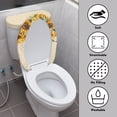 thumbnail image 2 of HELLHERO Rooster and Sunflower Pattern Adds Holiday Charm for Bathroom, Adjustable Polyester Toilet Lid Covers, Stretch, Elastic Edge, 2 Piece, 2 of 6