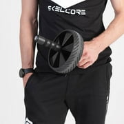 Skelcore Ab Wheel Roller W/ Non-Slip Foam Handles Portable Fitness Equipment
