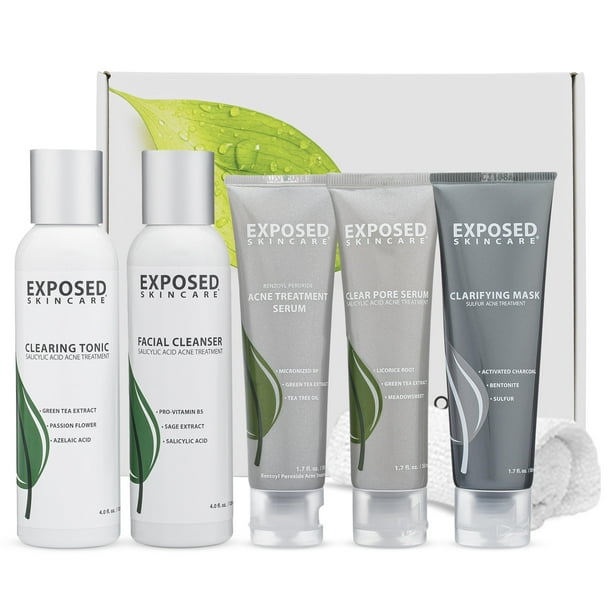 Kit de tratamiento para el acné Exposed Skin Care con limpiador facial