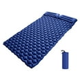 thumbnail image 1 of 2-Person Dark Blue Inflatable Camping Mattress with Built-in Pillow, Ripstop Nylon TPU Coating for Waterproof & Cold Protection, Ergonomic Spine Support, Double-Layer Air Valve for Easy, 1 of 7