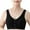 Black, variant on Amvlyk Front Closure Bras for Women Seamless Wireless Comfort Supportive Everyday Bras Wide Shoulder Straps Full Coverage Bras Convenient Snap Closing Bra Push Up Bras for Yoga Daily Workout Lounging