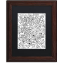 Trademark Fine Art "Mixed Coloring Book 43" Canvas Art by Kathy G. Ahrens, Black Matte, Wood Frame