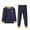 AB228 Navy, variant on Tisuna Fall Pajamas Set For Kids Boys Loose Solid Color Long Sleeve Crewneck Tops And Pants Pjs 2 Pieces Sleepwear Set For Children Indoor Wear Size 3-4 Years