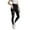 Black, variant on Tosmy Women's Legging Pants Summer Thin Fitness Pants Plus Mesh Tight Leggings Women Workout Yoga Pants Comfortable