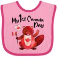 thumbnail image 3 of Inktastic My 1st Canada Day with Red and White Maple Leaves Boys or Girls Baby Bib, 3 of 4