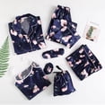 thumbnail image 3 of Conjunto de Pijamas Sedosos para Mujer de 7 Pieza Pantalones de Estampado Pantalones Cortos de Camuflaje, Trajes de Dormir XL BLESIY Pijamas sedosos para mujer, 3 of 3