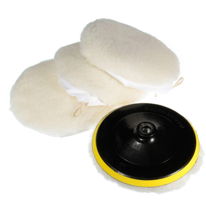 7 inch Polisher Buffer Soft Wool Pad with Wheel Polishing