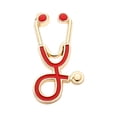 thumbnail image 4 of Broche de Estetoscopio, Pin de Solapa, Regalo de Enfermera, Regalo de Graduación de Enfermera, Insignia de Estetoscopio de Diamantes de Imitación, Pin Rojo áureo, 4 of 8