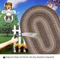 thumbnail image 3 of Homespice Decor 303622 4 x 6 ft. Wildwood Ultra Durable Oval Braided Rug - Brown, 3 of 5