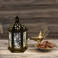 thumbnail image 4 of SSZMDLB under $5 Decorative Lantern, Iron Craft Hanging Light Decor, Mini Table Centerpiece for Ramadan Christmas Wedding, Ornamental Decor Lighting, 4 of 6