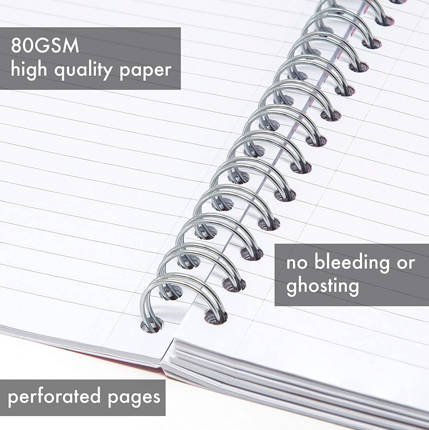 Pukka Pad, 5 Subject Spiral Notebook 12-Pack with Repositionable Dividers - 200 Pages of 80GSM Paper with Perforated Edges, Great for Office, Planning, Staying Organized - Blossom, B5-7 X 10in