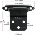 thumbnail image 2 of TDCHINGES 20 Pack Black 3/8" Overlay Cabinet Hinges Matte Black, 2 of 5