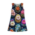 thumbnail image 3 of LTTVQM Girls Easter Dress 2026 Egg Bunny Graphic Cute Sleeveless Sundresses Loose Fit Round Neck Midi Dresses Fashion Church Dresses Navy 9-10 Years, 3 of 5